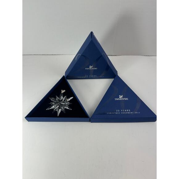 Swarovski 2011 20 Years Annual Edition Christmas Ornament Snowflake w/ Box - Picture 1 of 7